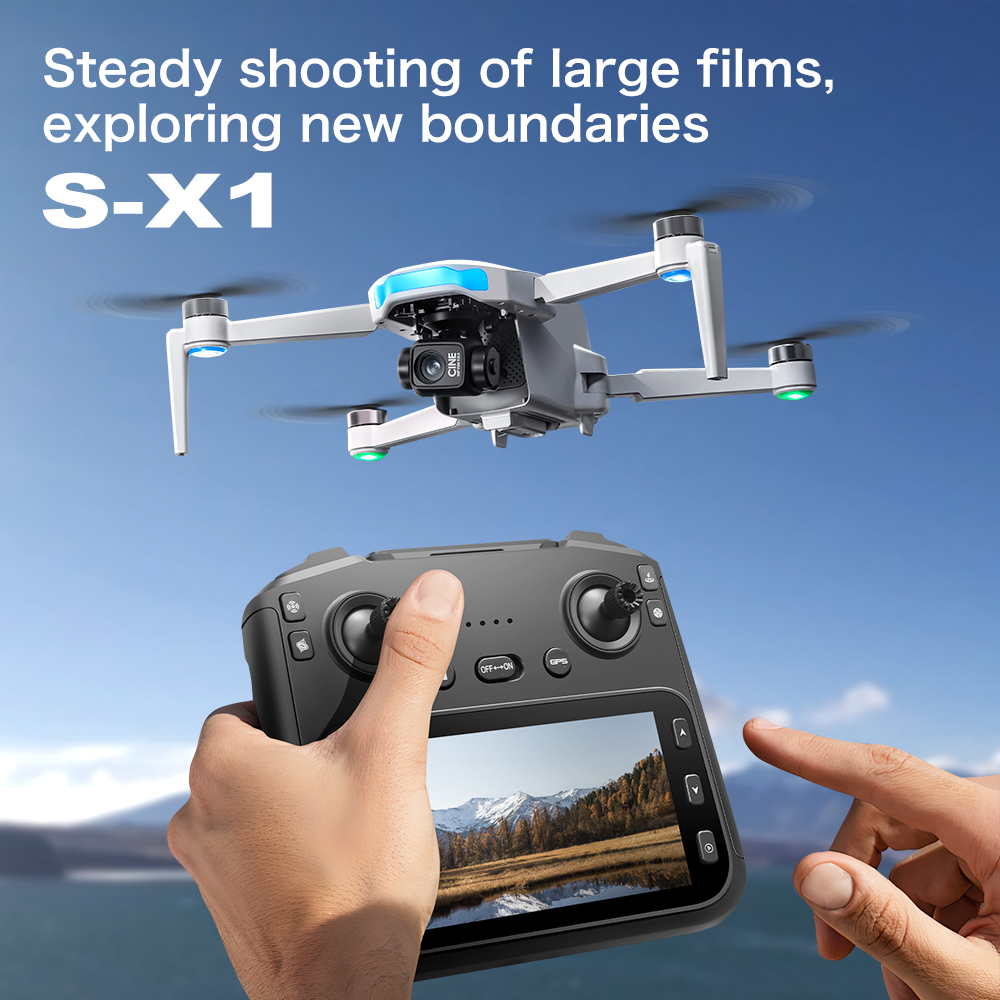 طائرة بدون طيار S-X1 الأصلية ق - مراجعة Drone Gimbal 3 Axis وسعره