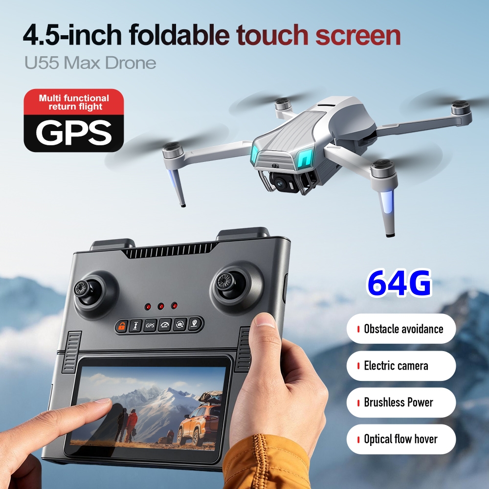 طائرة NCZOBOE U55 بدون طيار مز - مراجعة Drone Gimbal 3 Axis وسعره