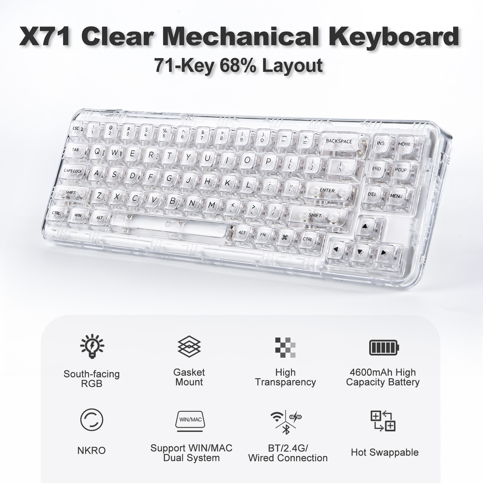 YUNZII X71 أبيض 68% تخطيط لاسل - مراجعة Holy Stone Drone Hs175 وسعره