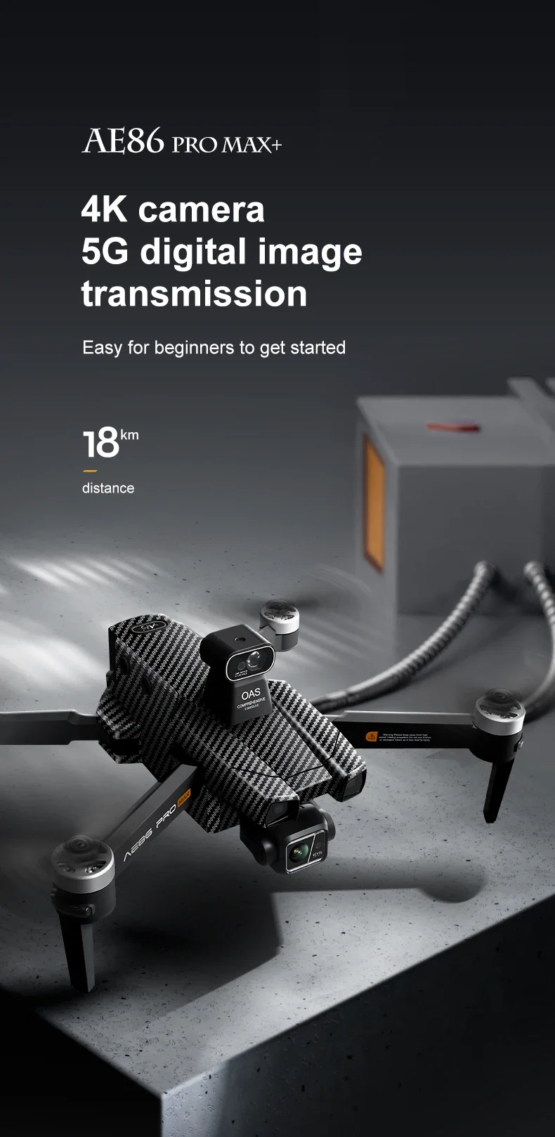 طائرة بدون طيار AE86drone عالي - مراجعة Drone Gimbal 3 Axis وسعره